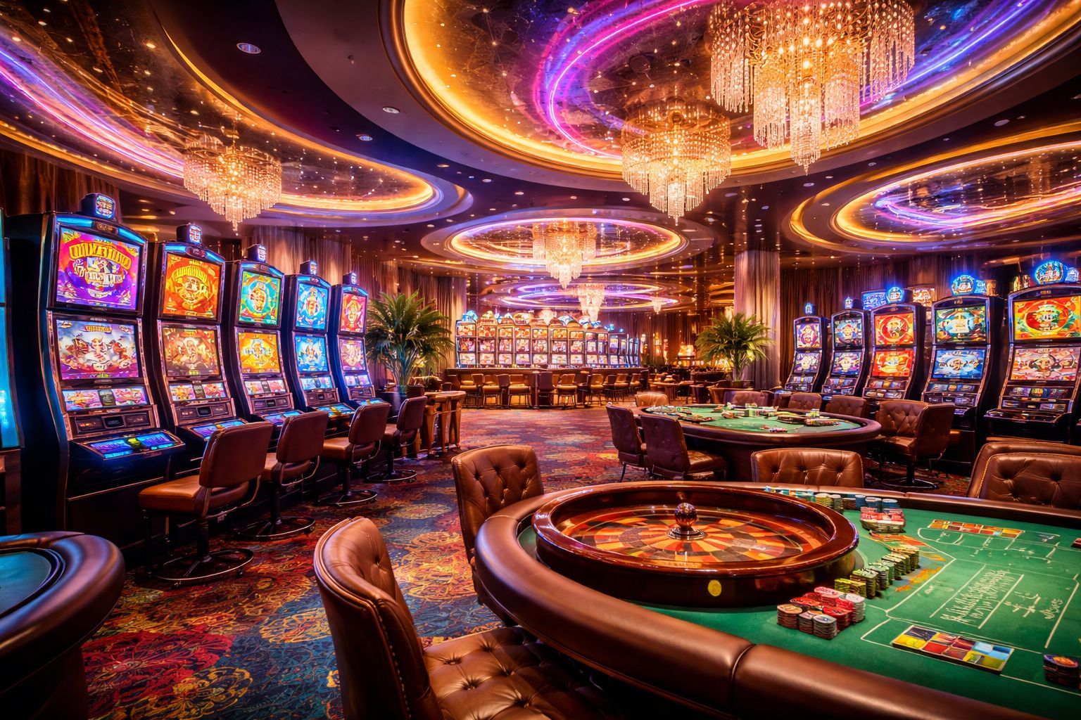 58 M casino homepage banner with vibrant gaming atmosphere